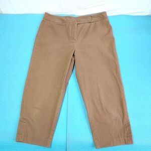 Talbots Women's Crop Denim Jeans Mid Rise Brown Sz 10P